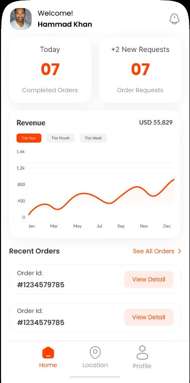Local Baba — Rider App interface