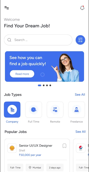 Job Portal interface
