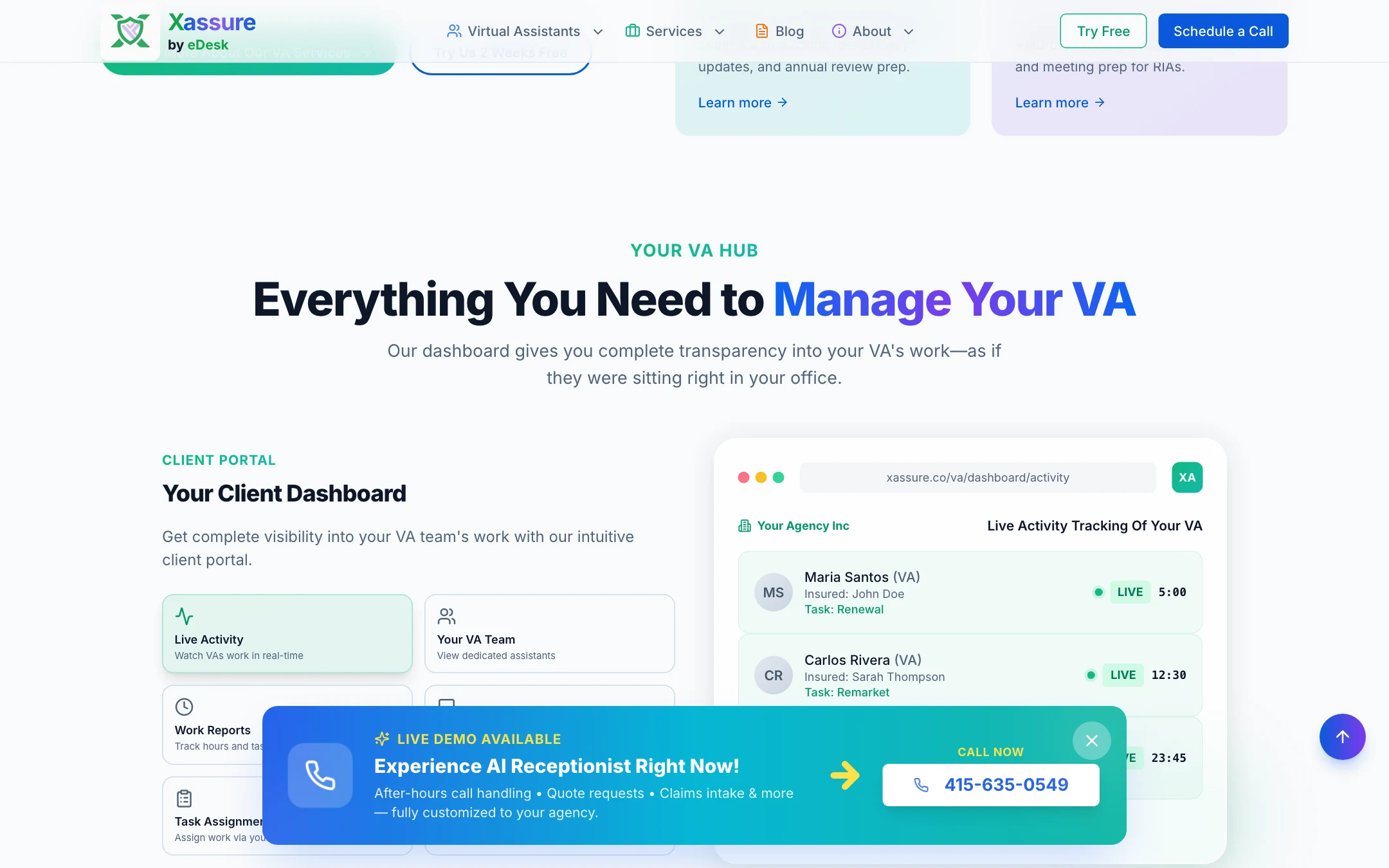 Xassure — product features view