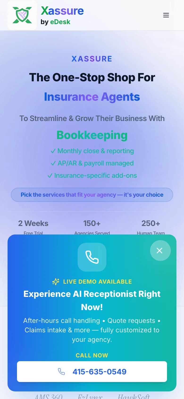 Xassure — mobile interface