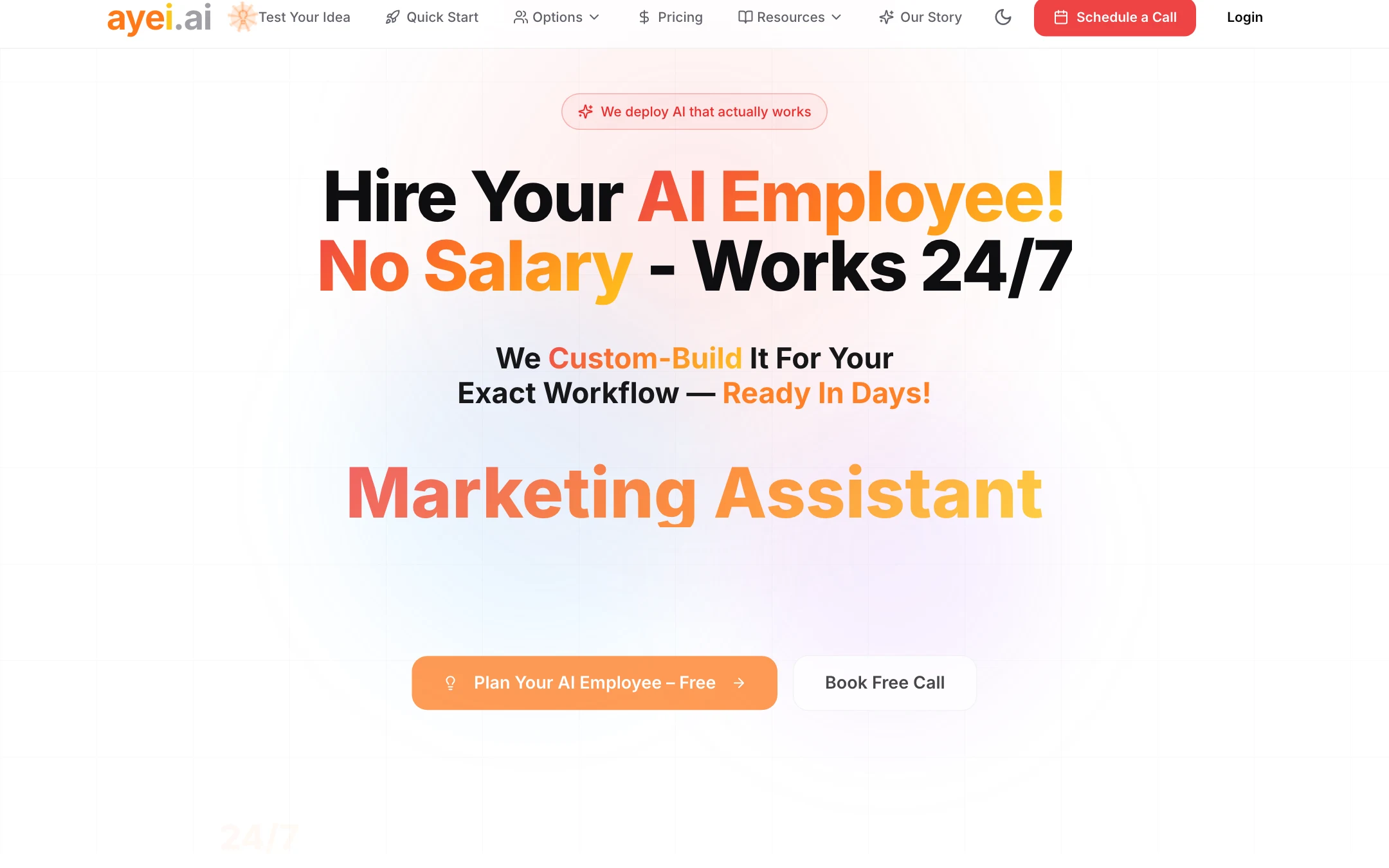 Ayei.ai — product features view