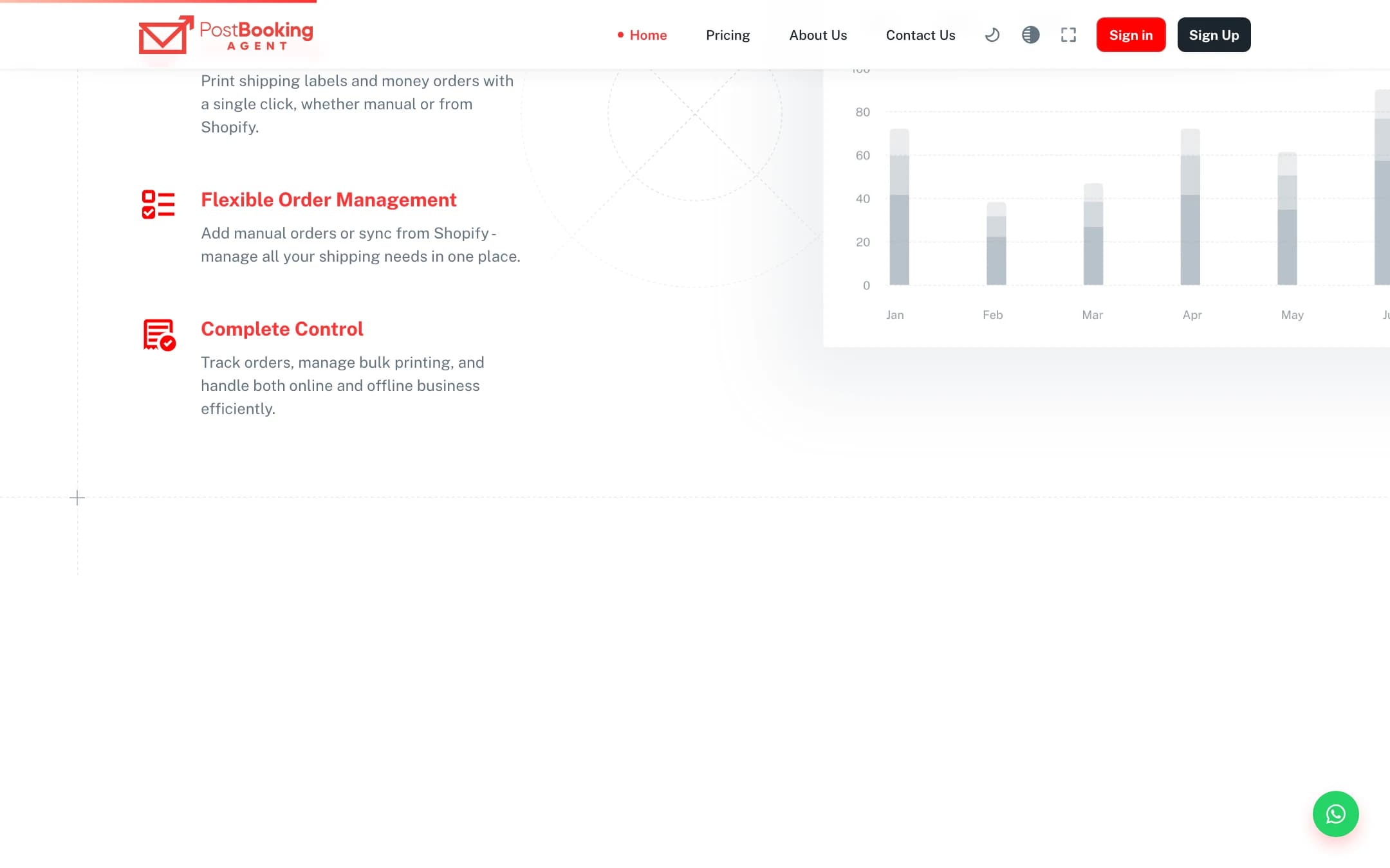 Post Booking Agent — product features view