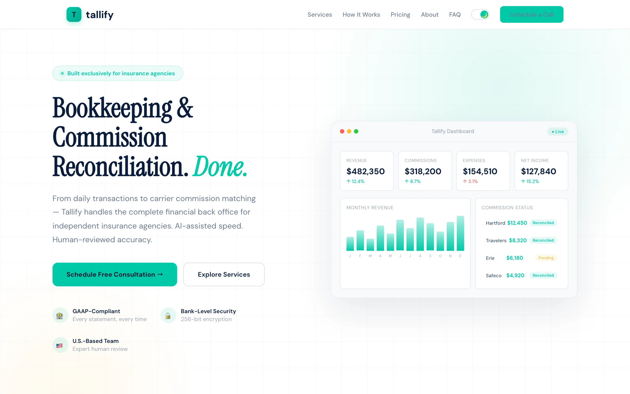 Tallify — live product interface