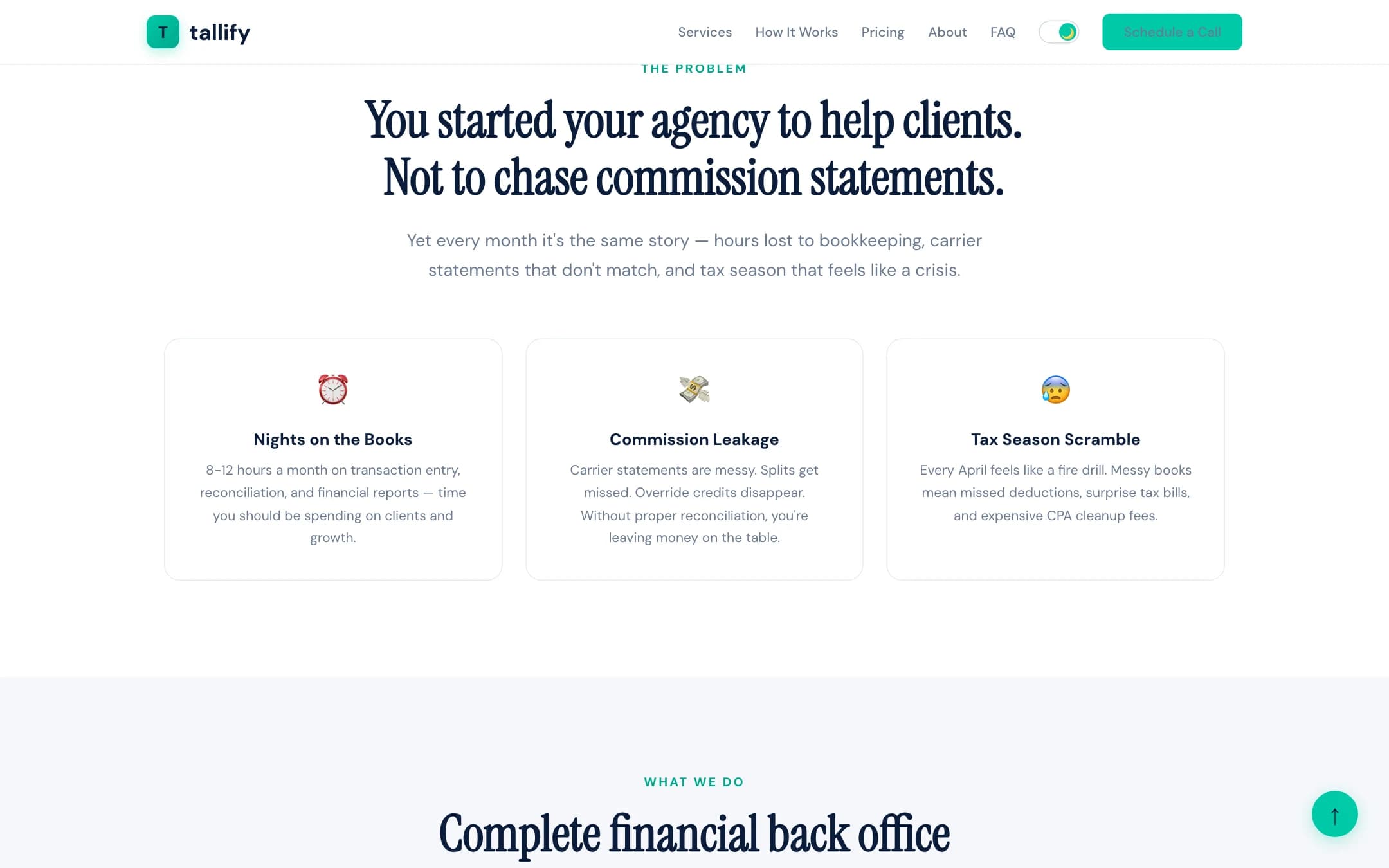 Tallify — product features view